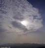 Altocumulus cachant le soleil. Photo prise sur les hauteurs d'Arhansus à 18h58