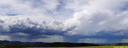 Panorama d'averses. Photo prise sur les hauteurs d'Arhansus à 16h39