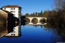 Le pont de St-Palais. La Bidouze et ses reflets...